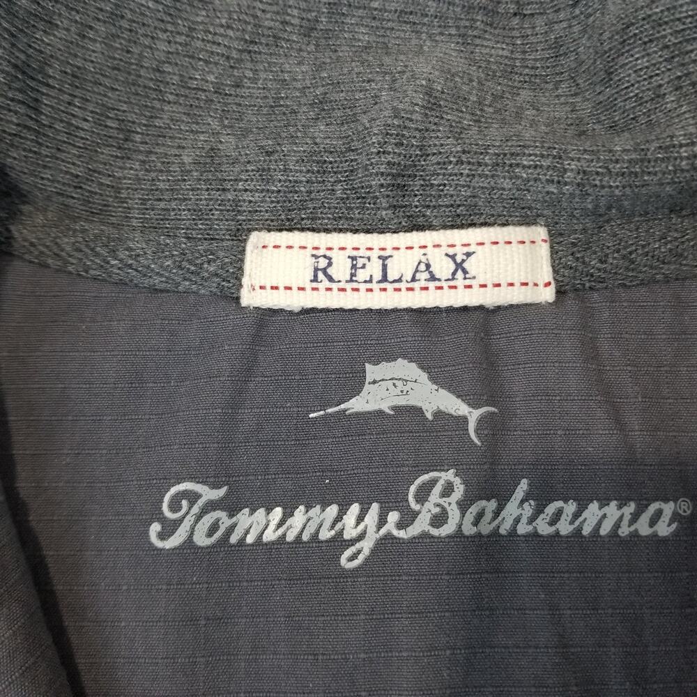 Tommy Bahama Relax Sweater Men’s Large Gray 1/4 Zip Pullover TR214295 Marlin - Picture 4 of 11